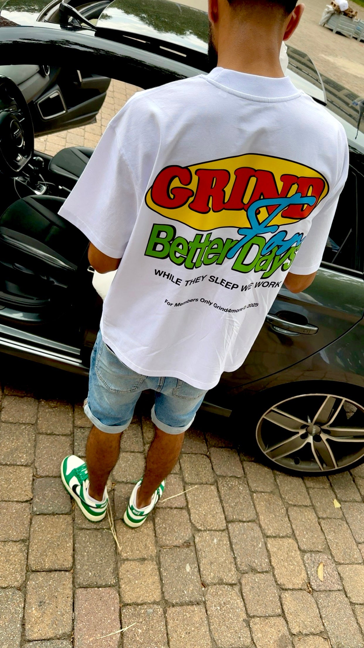 Grind For Better Days oversized Boxy T-shirt
