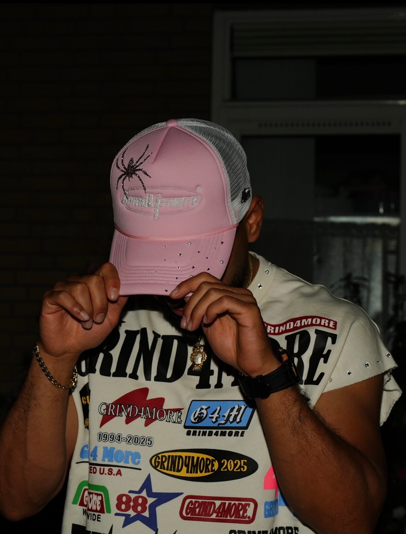 Grind4more Trucker Cap - Pink Spider Edition