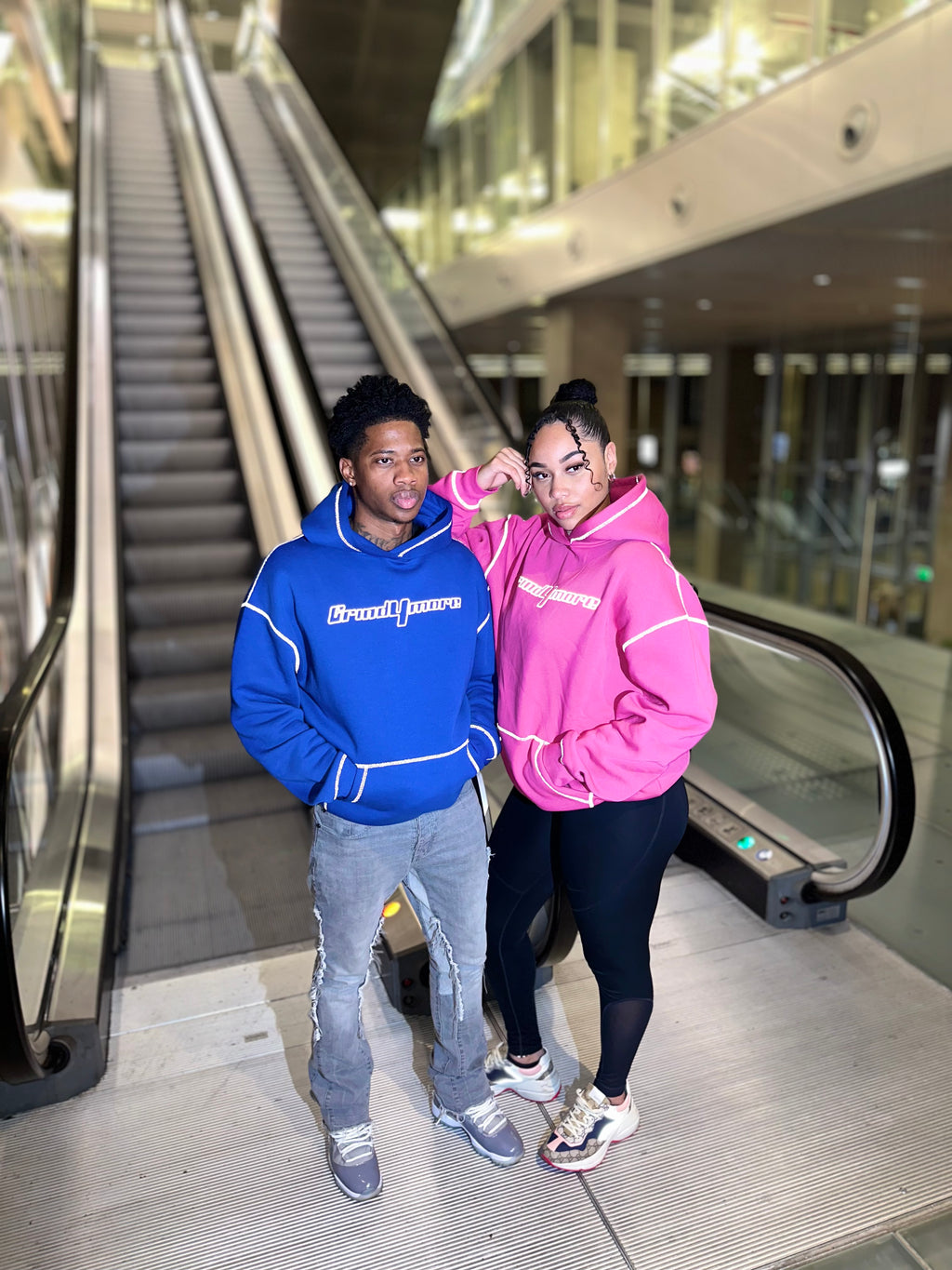 Grind4more Blue Hoodie Fully reflective