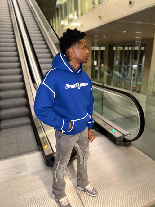 Grind4more Blue Hoodie Fully reflective