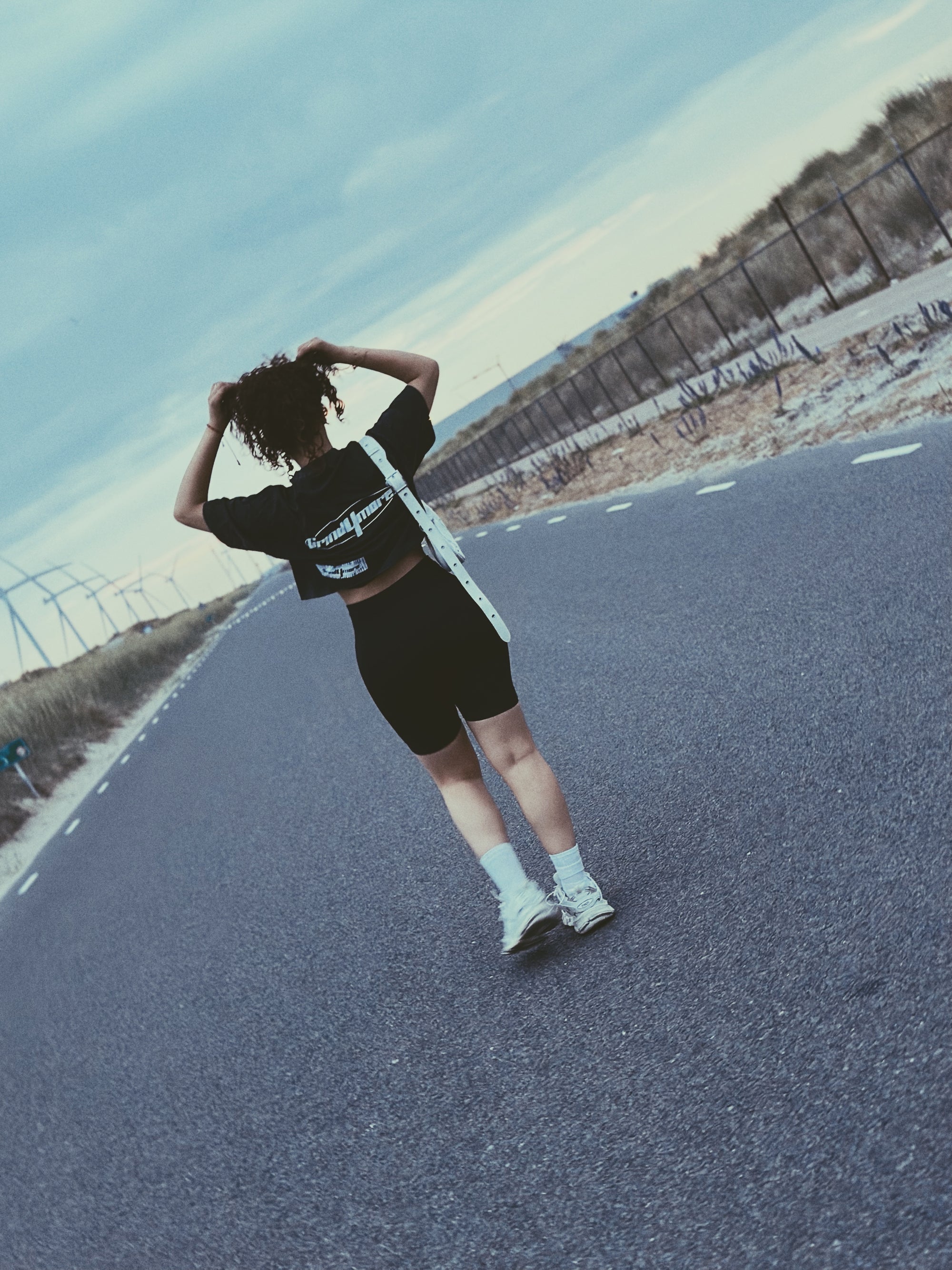 Vintage Black Reflective Top