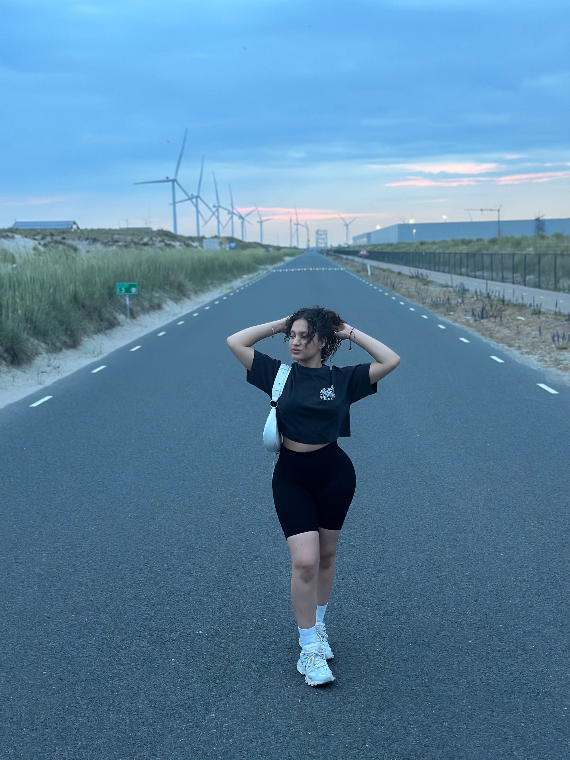 Vintage Black Reflective Top